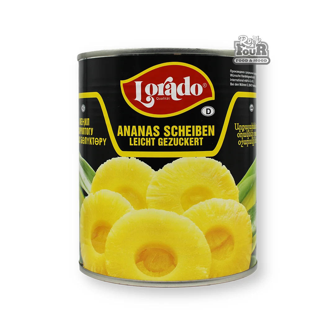 Pineapple circles "Lorado" in light syrup 820g